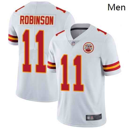 Chiefs 11 Demarcus Robinson White Men Stitched Football Vapor Untouchable Limited Jersey